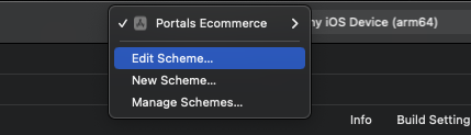 XCode scheme selector